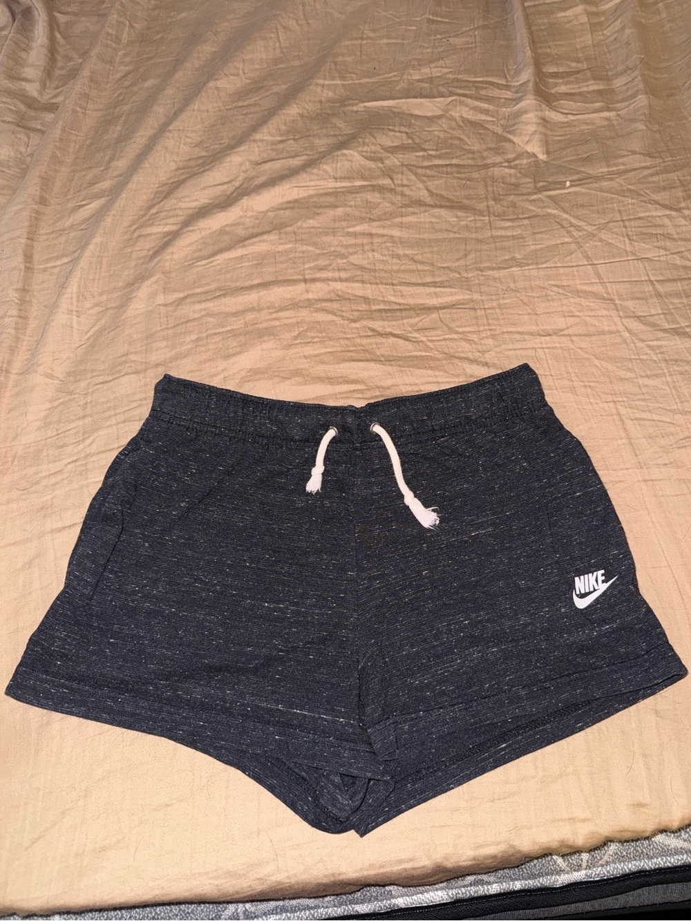Nike Women's Dark Gray Heather Athletic Drawstring Shorts